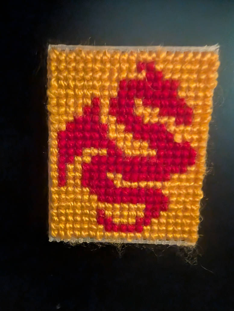 Needlepoint Dragon Magnet