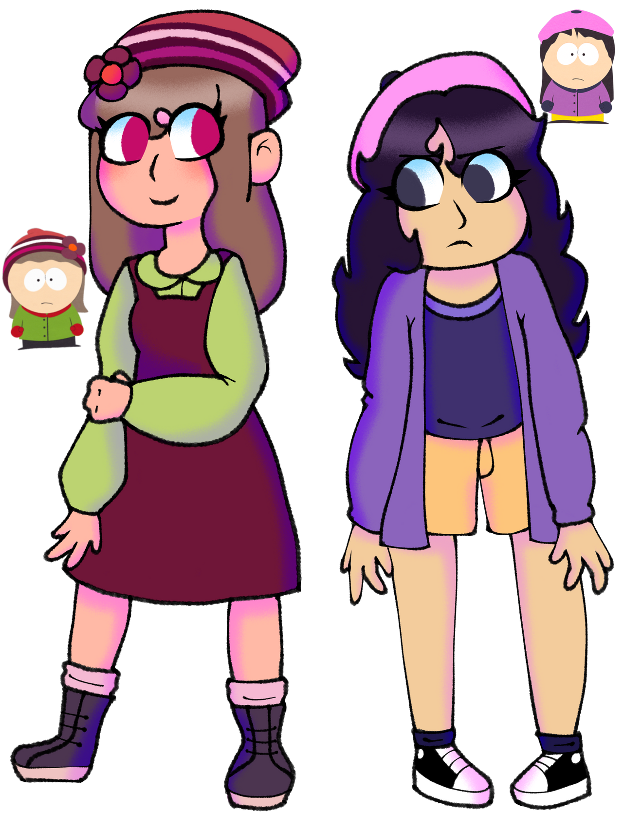 heidi turner and wendy testaburger, south park by Sophiekouhai on