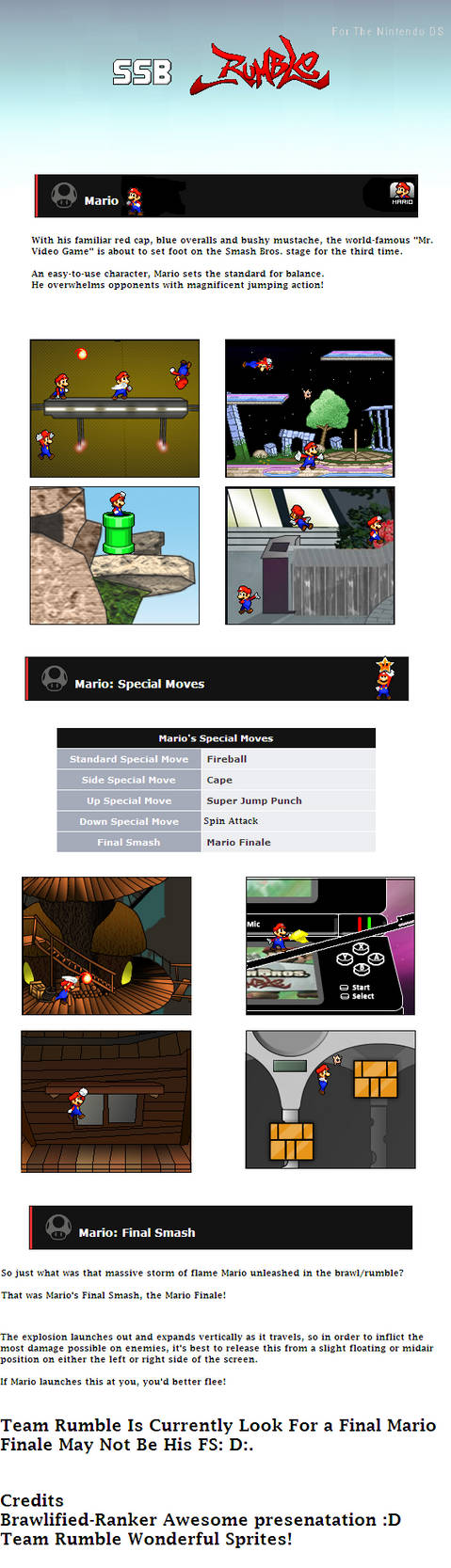 Mario Rumble Main Menu SSB Rumble Mario Presentation by Brawlified-Ranker on DeviantArt