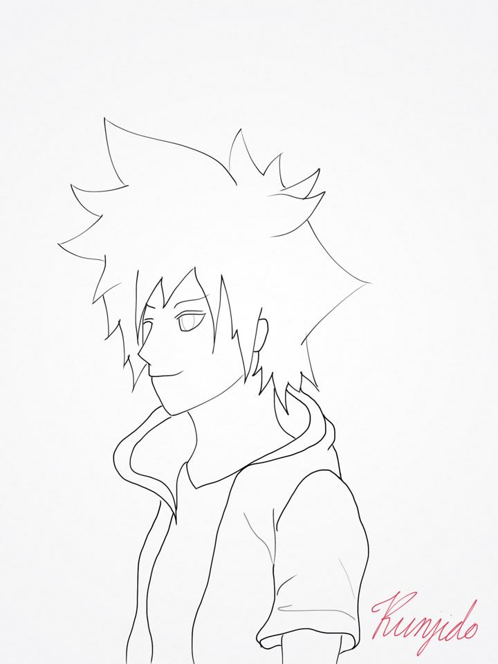 Kunjido-kun 2nd Portrait - Outlined