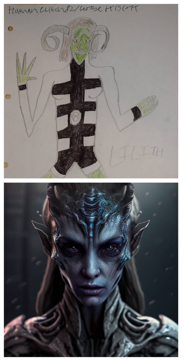 Lilith ai generated image comparison by HumanGlitch82 on DeviantArt