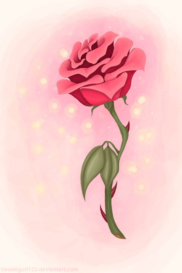 iphone 4 wallpaper : the beast's rose