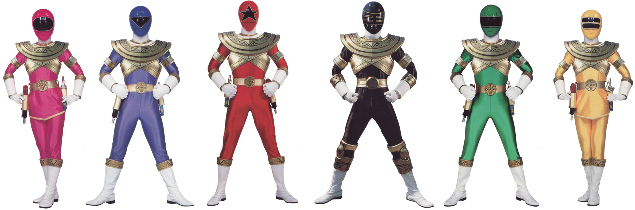 Zeo Rangers Tri Zeo Rangers with Zeo Gold Shield by ctskifreak on DeviantArt