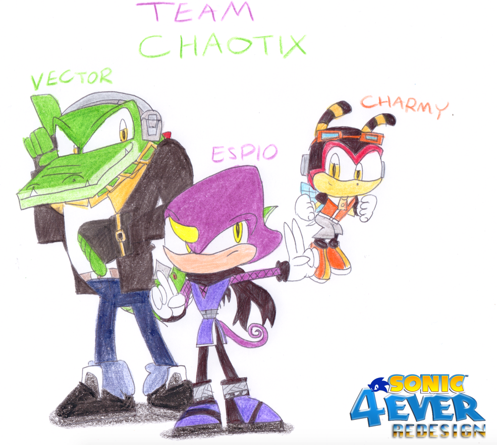 Team Chaotix in Movie Style drawn by JoeAdok from DeviantArt : r