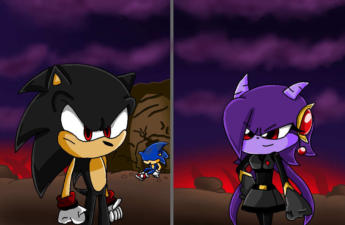 Dark Sonic y Sonic :v >AndreaTheCat< - Illustrations ART street