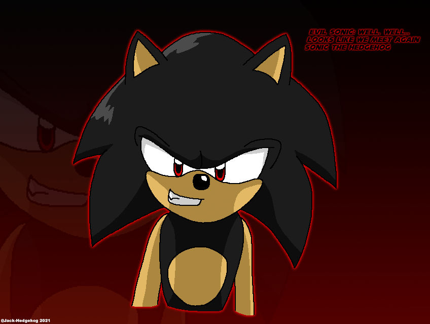 Here's Evil Sonic Drawing by JH-Production on DeviantArt