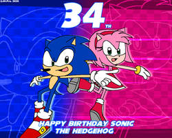 Happy 34th Birthday Sonic (ft. Amy Rose)
