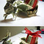 xmas reindeer sleigh $ origami