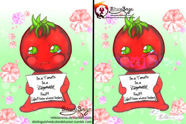 Lost Tomato: Watermark Test-SidebySide by nekoanima