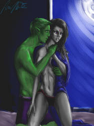 Beast Boy and Raven