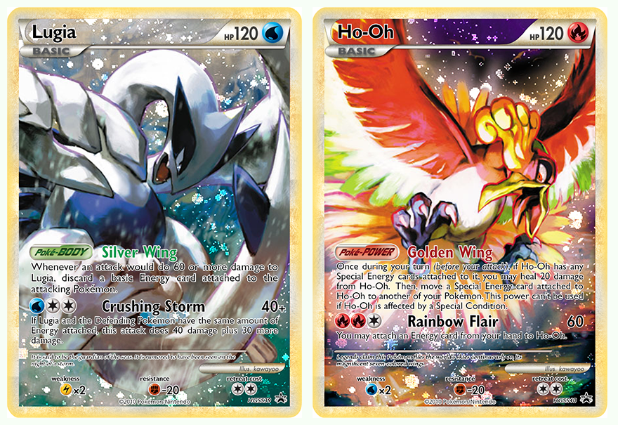 Lugia and Ho-oh by LlKkO on DeviantArt