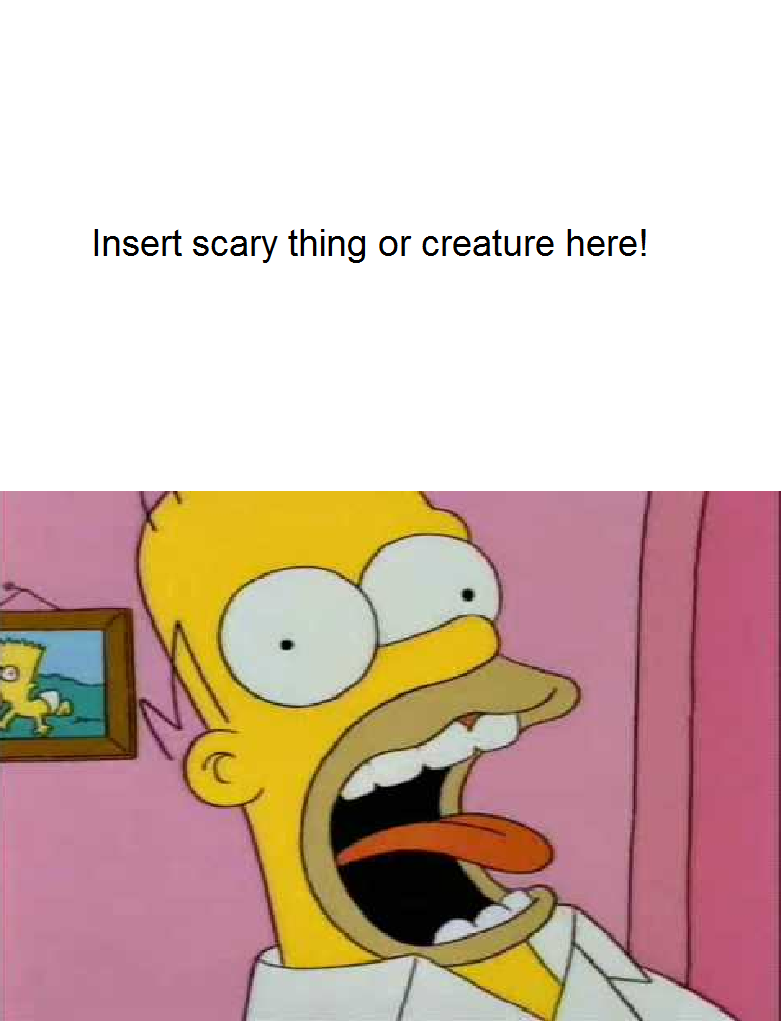 Homer Simpson scare of blank meme