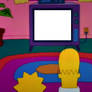 Homer and Lisa watch blank meme
