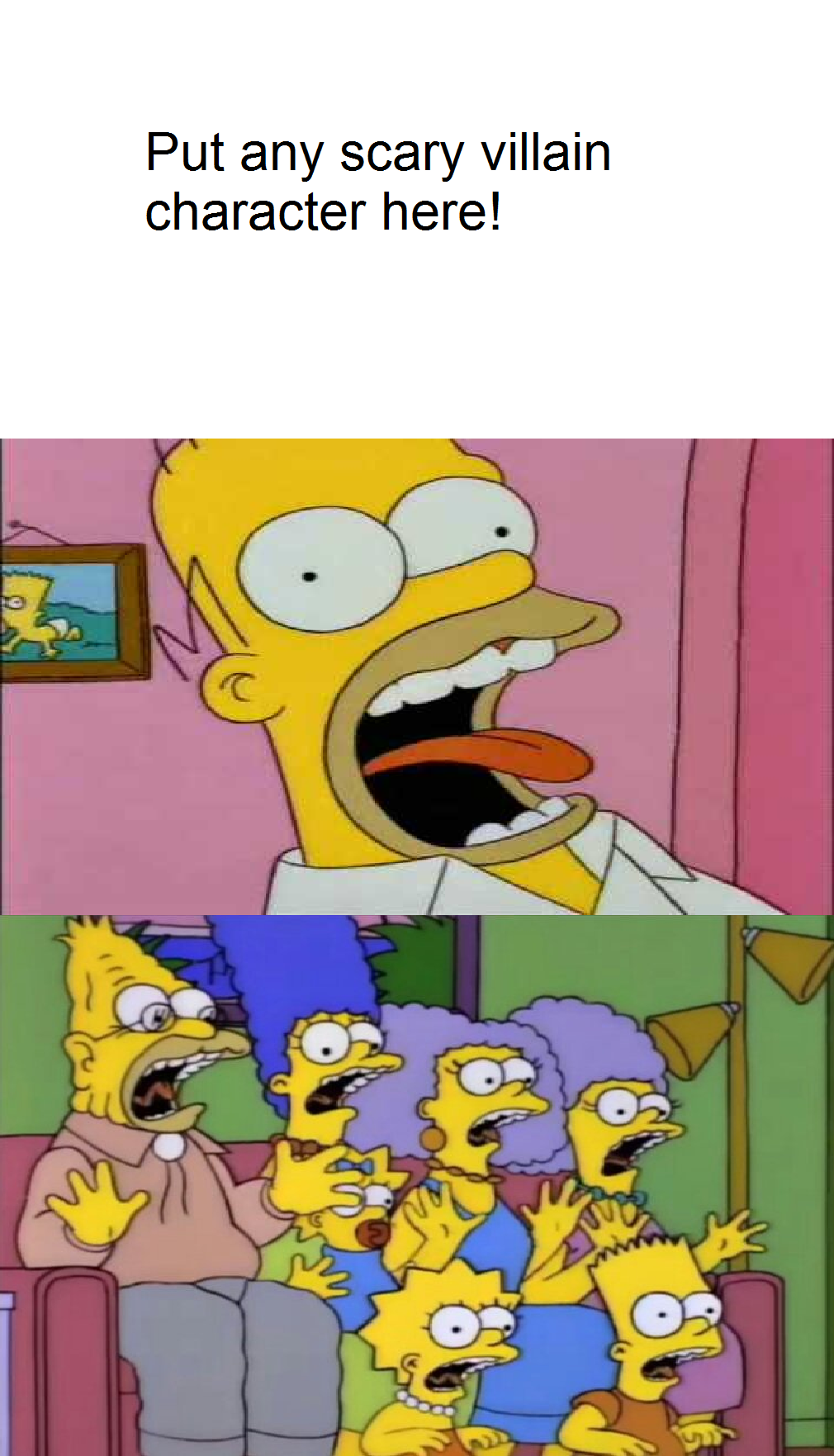 A blank meme scare the Simpsons