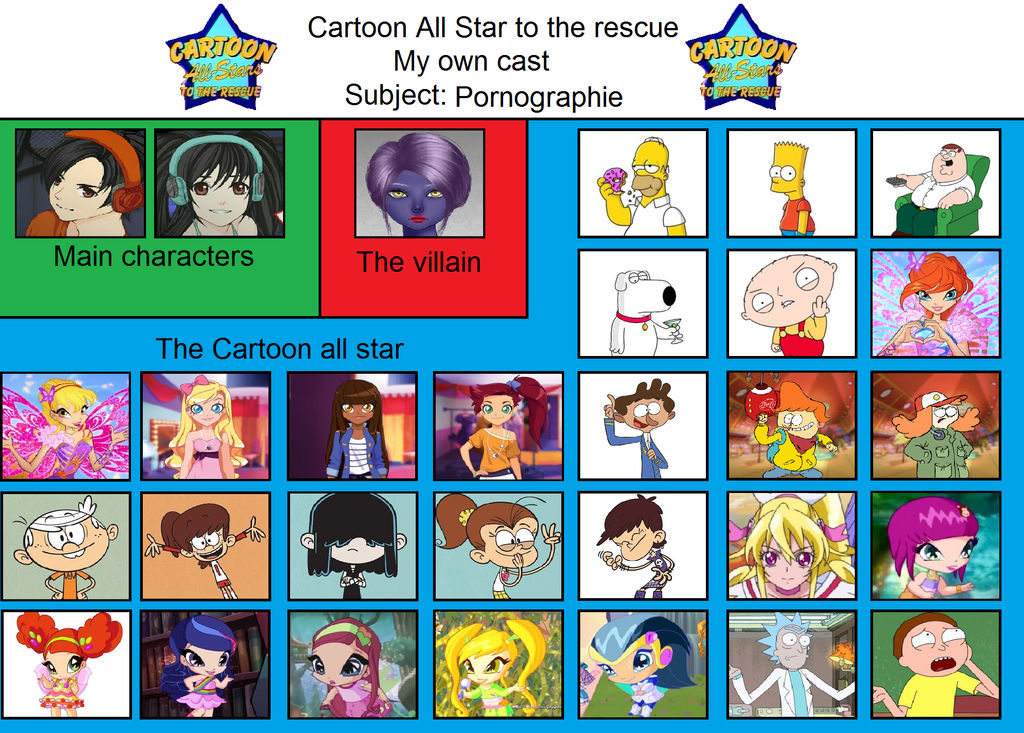 My own Cartoon all star to the rescue cast 2 by Mroyer782 on DeviantArt