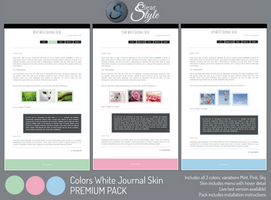 Colors White Journal Skin ~ Premium