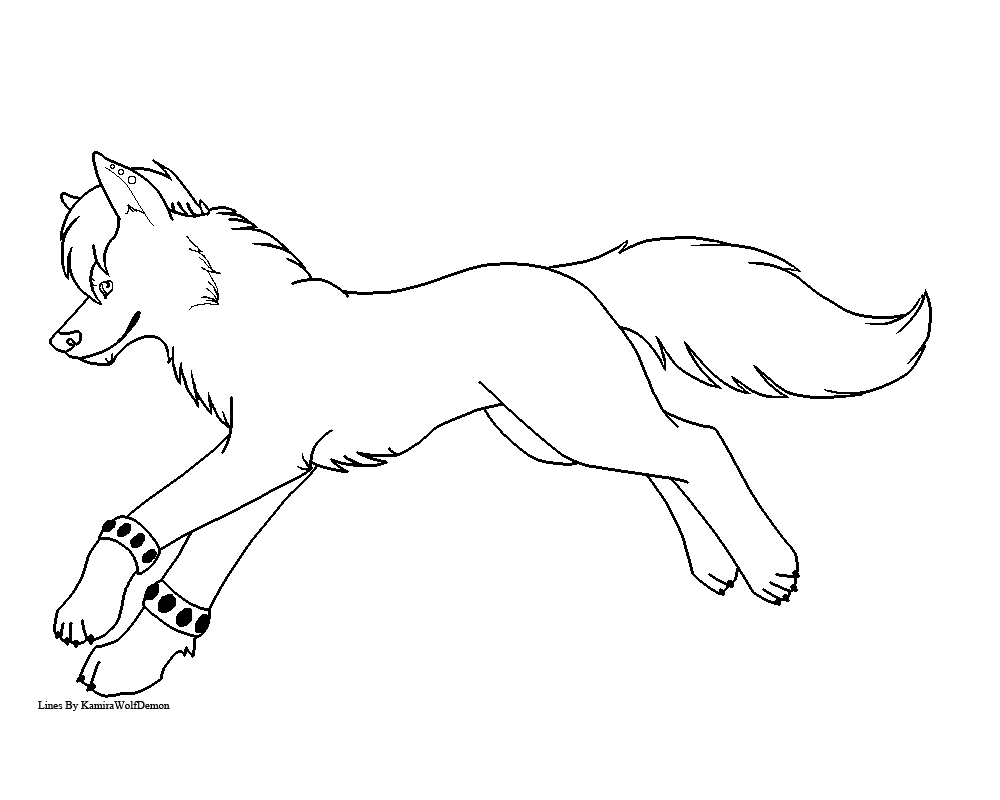 Prize Line Art: Wolf 128