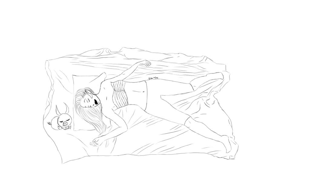 Sleepy Beauty - Line art