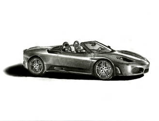 Ferrari Pencil Drawing