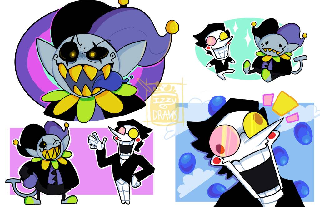 Jevil and spamton by izzyDraws19 on DeviantArt