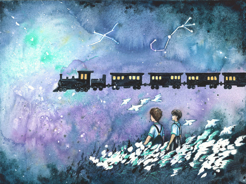 Steam train on the milky road by MarysMirages on DeviantArt