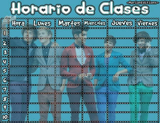 Horario de clases estilo One Direction