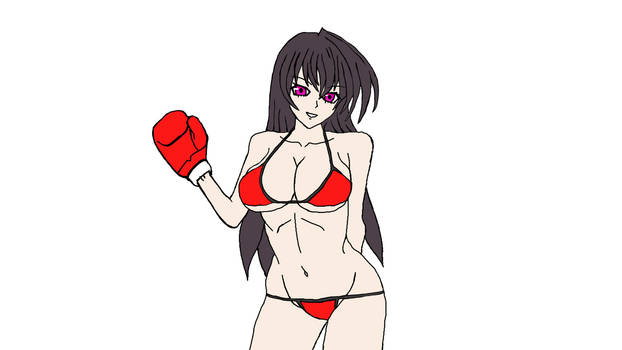 Drawing Anime Sexy Boxing Girl Raynare Bikini