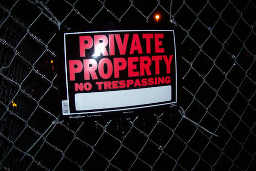 Private Property Sign -Stock
