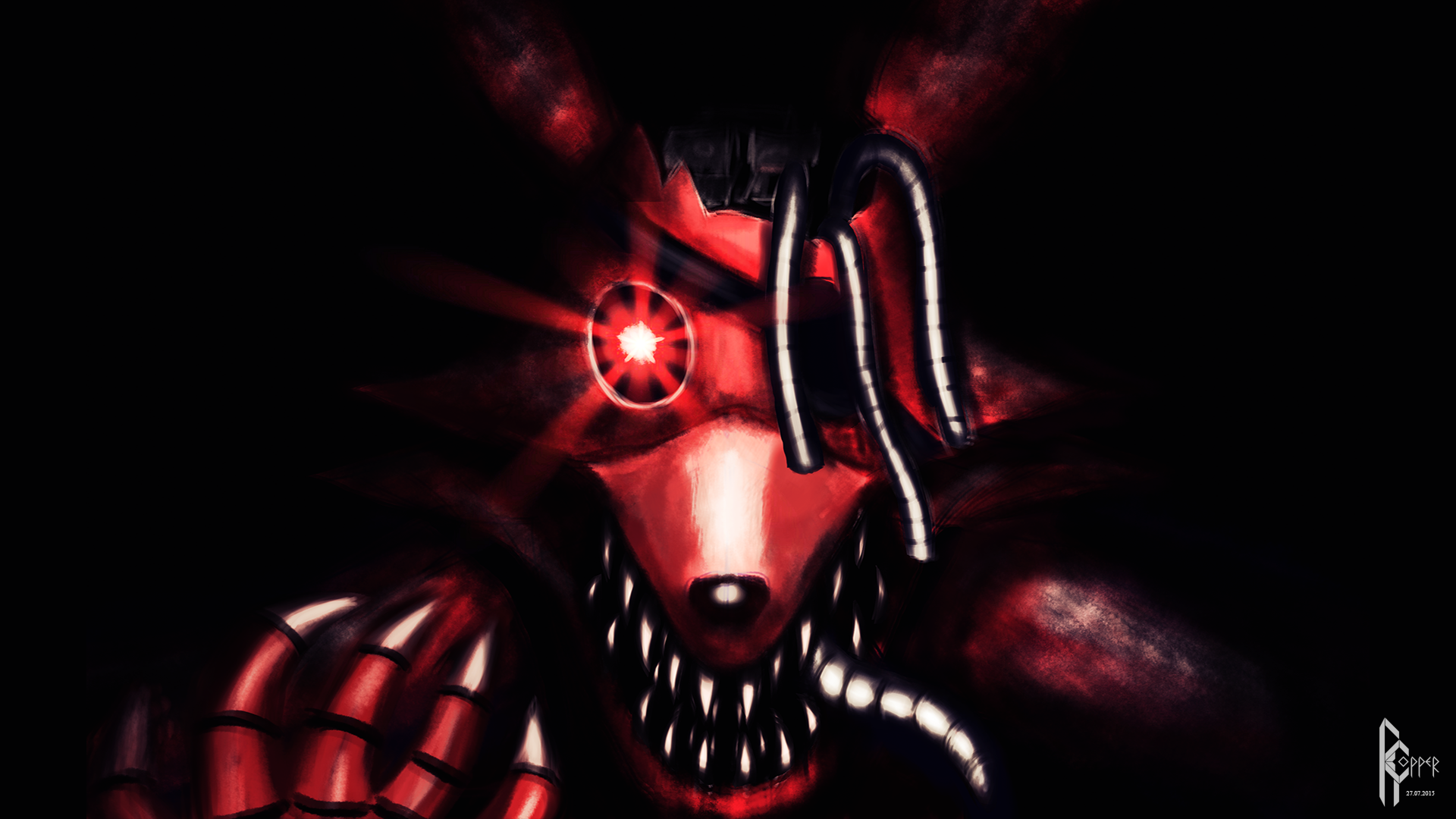 Nightmare Foxy wallpaper by purple_glitchfnaf - Download on ZEDGE