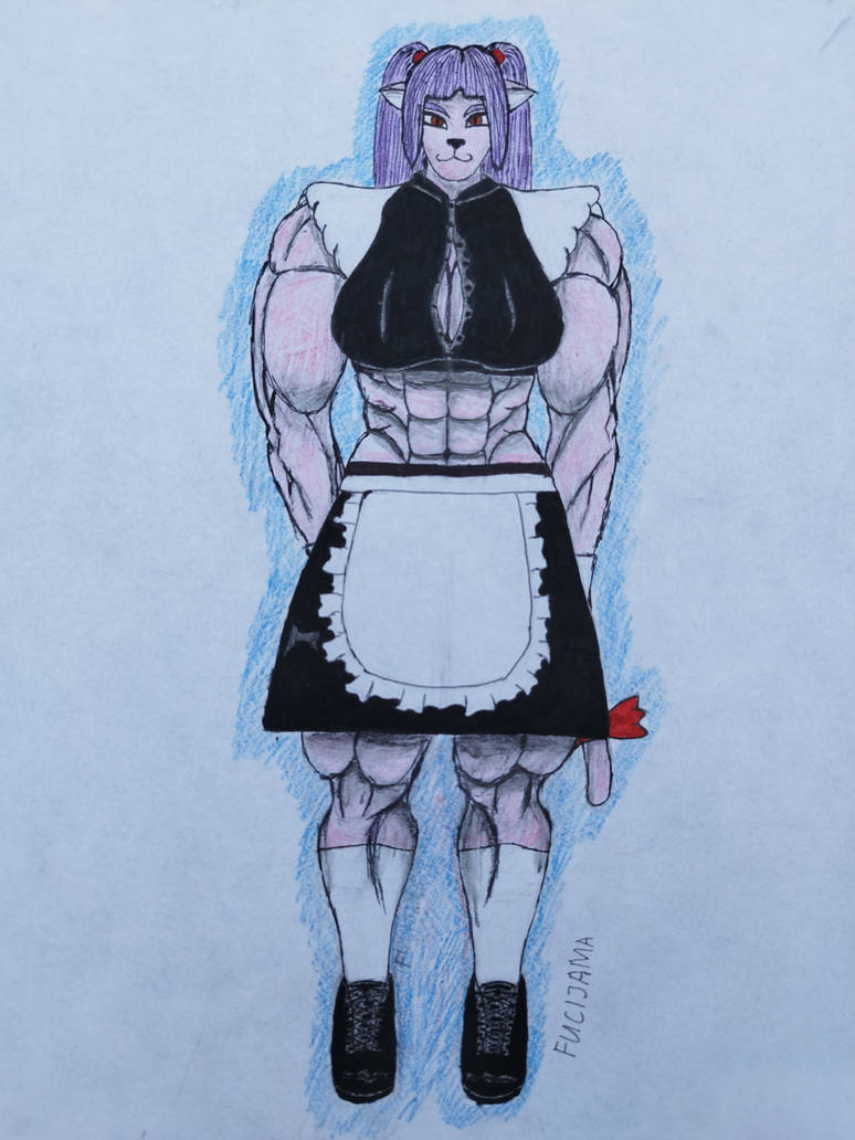 Buff catgirl maid by FUCIJAMA on DeviantArt