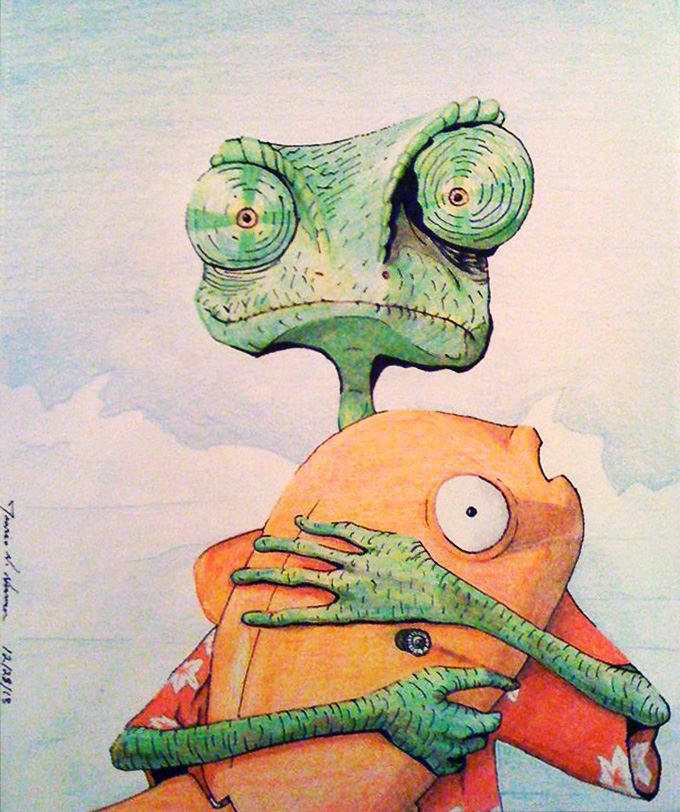 Rango and Mr.Tibs by DrTNeil on DeviantArt