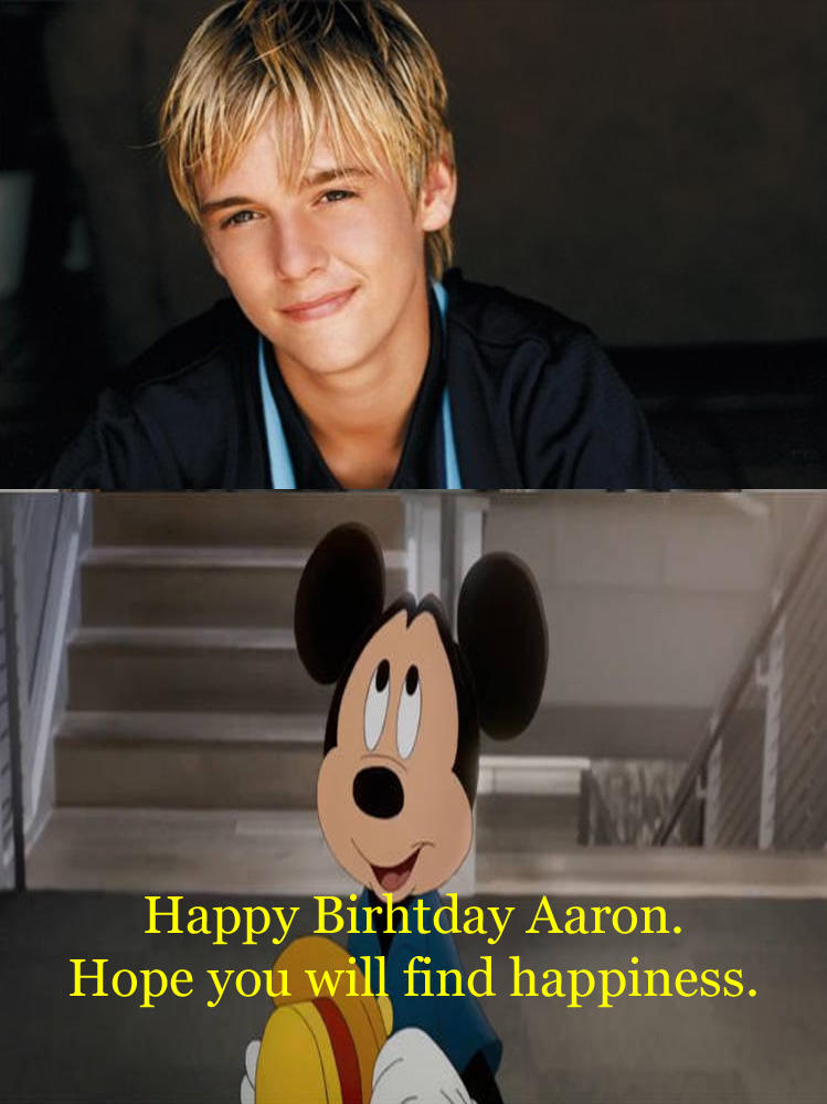 Mickey says Happy Birthday to Aaron Carter by Shellquake on DeviantArt