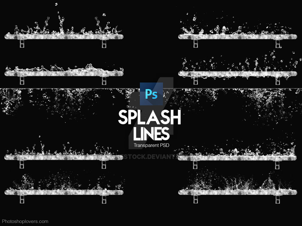 Splash Lines AND rain Photoshop Overlays by imakestock on DeviantArt