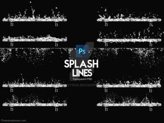 Splash Lines AND rain Photoshop Overlays