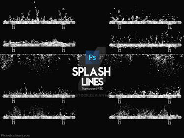 Splash Lines AND rain Photoshop Overlays