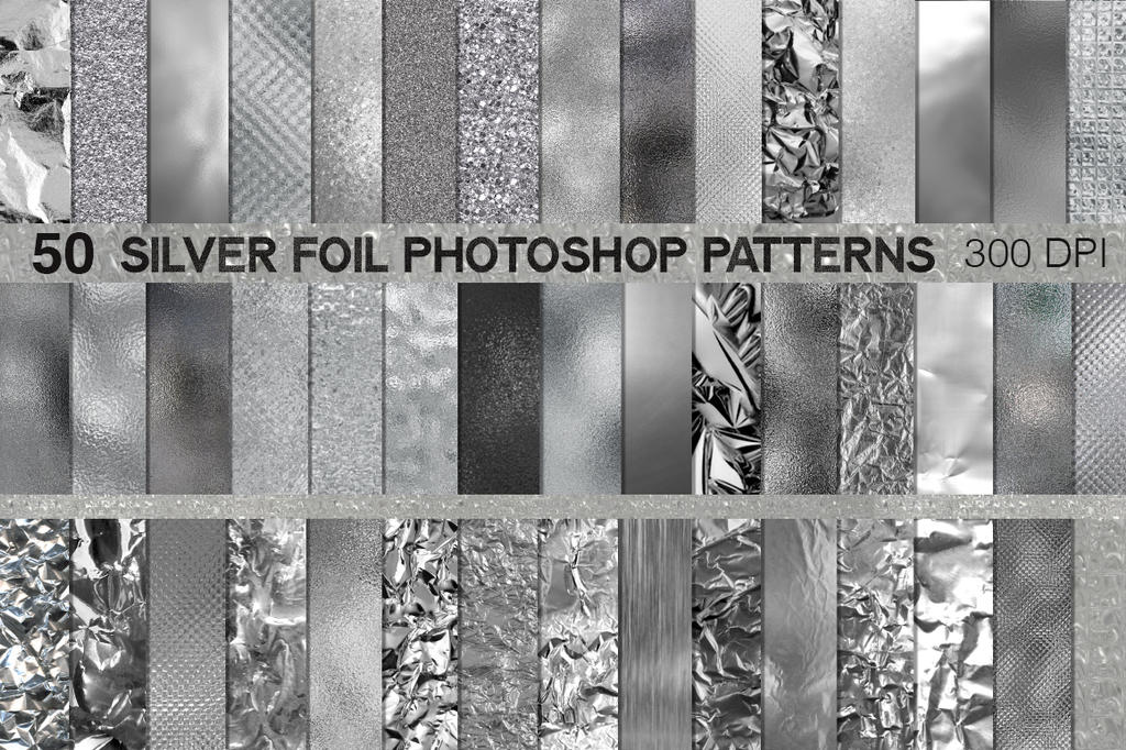 50 Silver Foil Photoshop Patterns by imakestock on DeviantArt