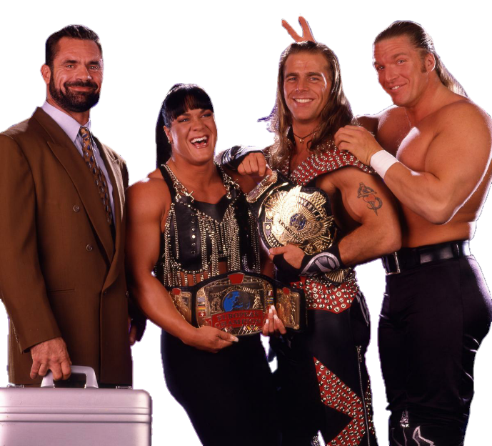 DX of HHH, HBK, Ravishing Rick Rude and Chyna by NuruddinAyobWWE on ...