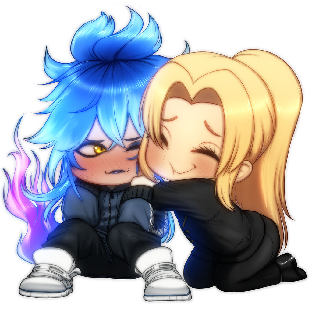 Hug Chi Commission - Chibis Hug by T-M-Wolf on DeviantArt