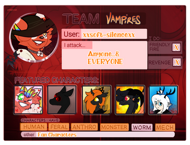 Soft Silence: Art fight 2023 TEAM VAMPIRES