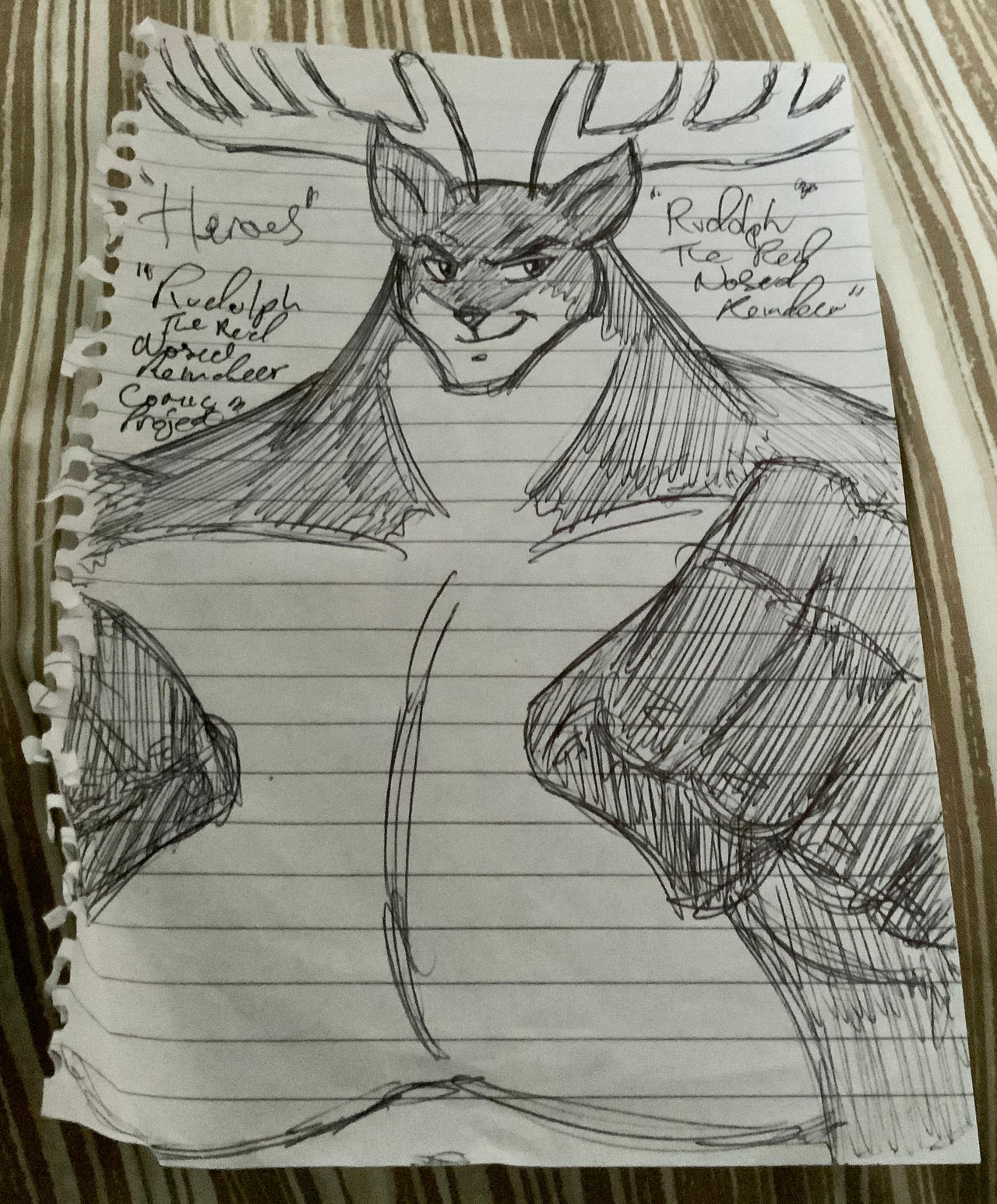 Rudolph Doodle Traditional by MuscleRabbit9090 on DeviantArt