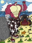 Crunch Bandicoot Beach Art by MuscleRabbit9090