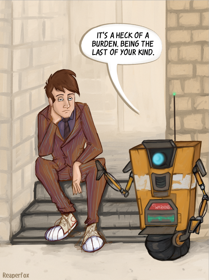 The curse of the Time Lord. And Hyperion robots. by reaperfox