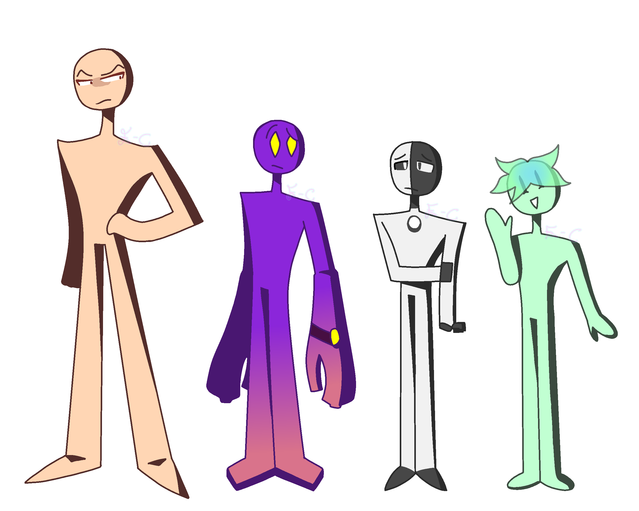 Alt characters by Exo-Comet on DeviantArt