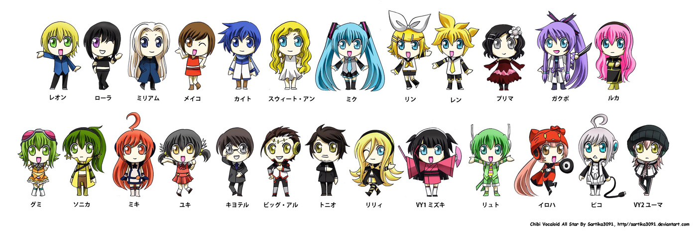 vocaloid characters chibi