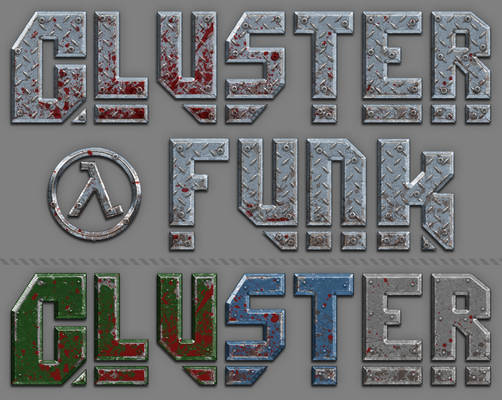 Cluster Funk Logo Design and alt. Color Schemes