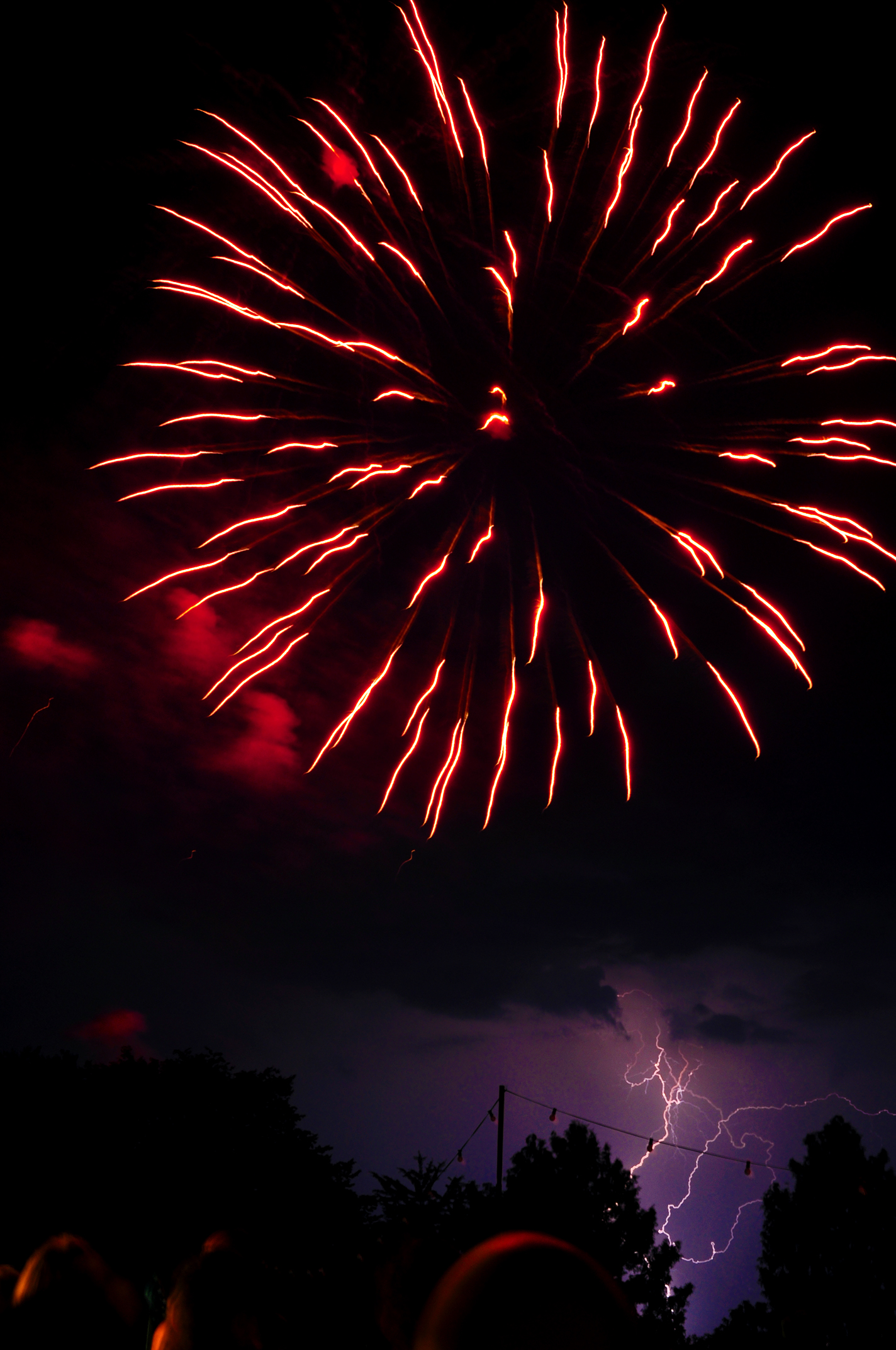 Firework with Lightning