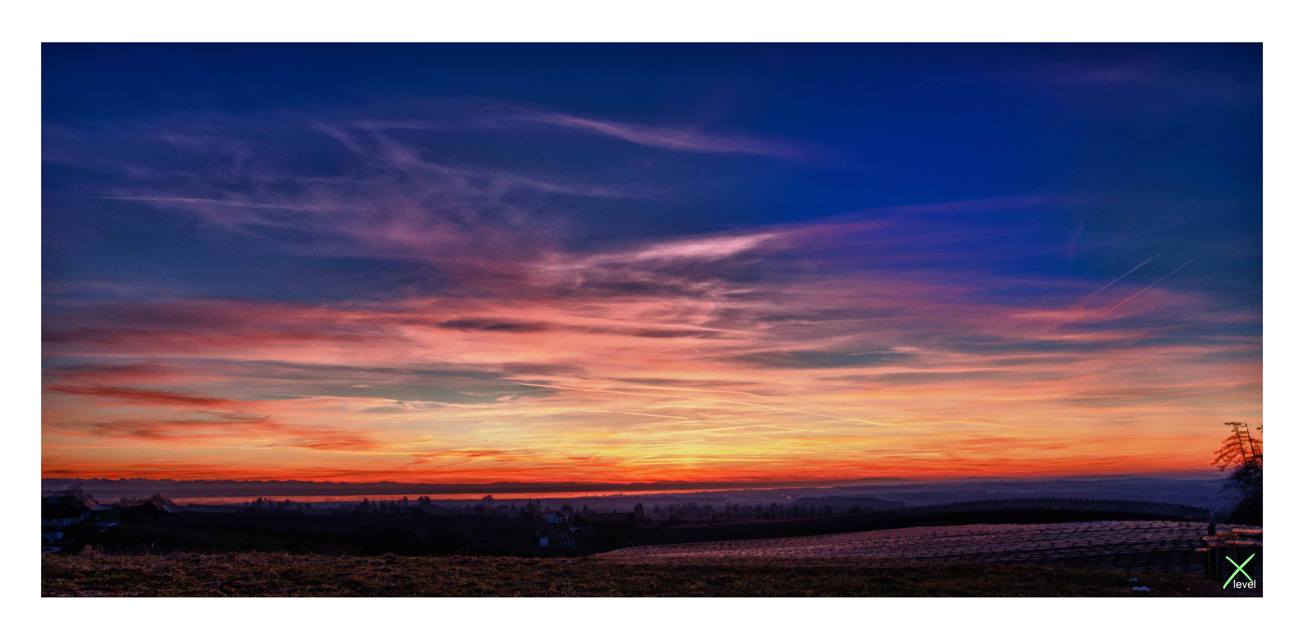 Sunset nearby Tettnang