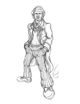 Doctor Who Sketch - Fifth Doctor - Davison