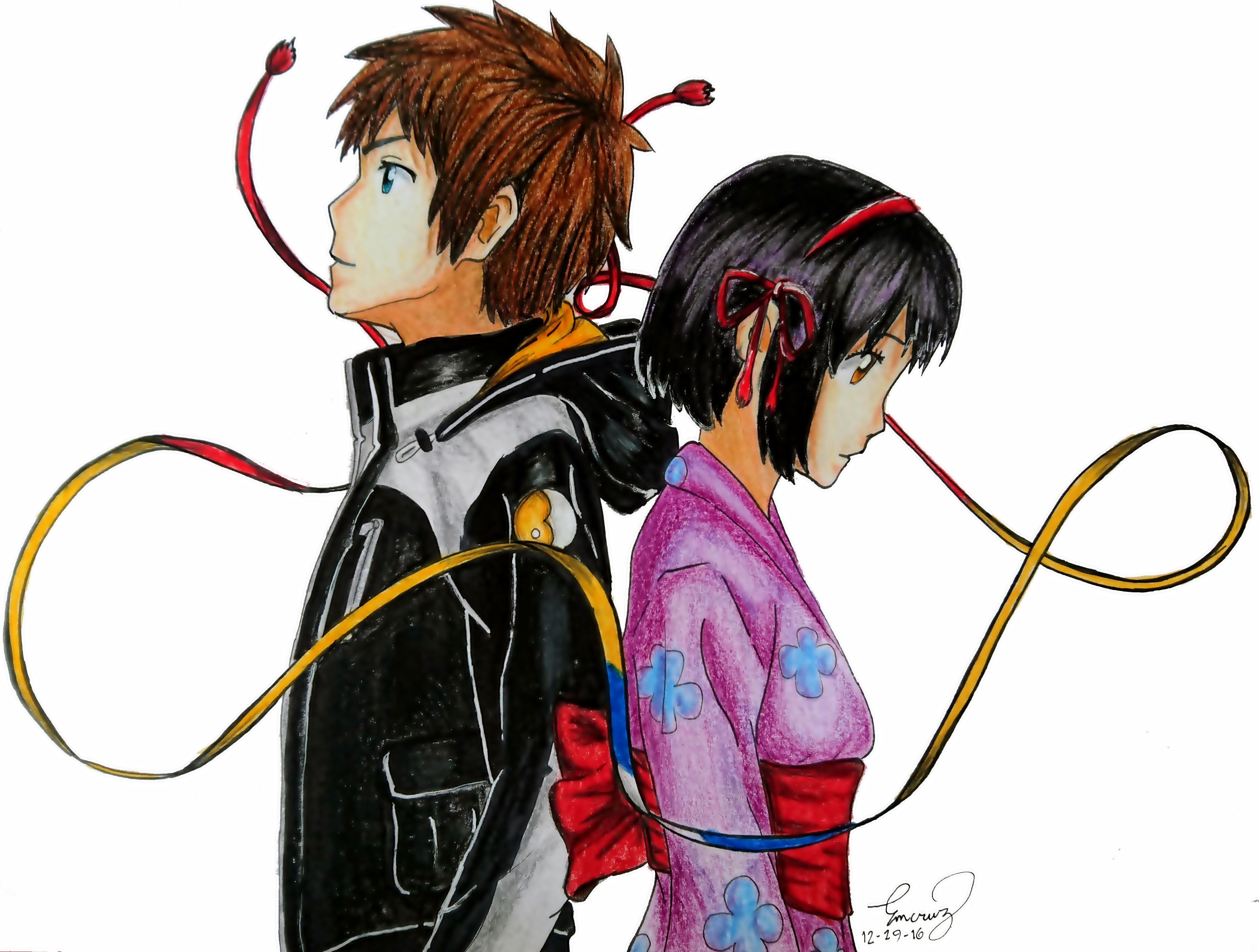 Taki And Mitsuha Your Name Kimi No Na Wa By Iemmanartist On Deviantart