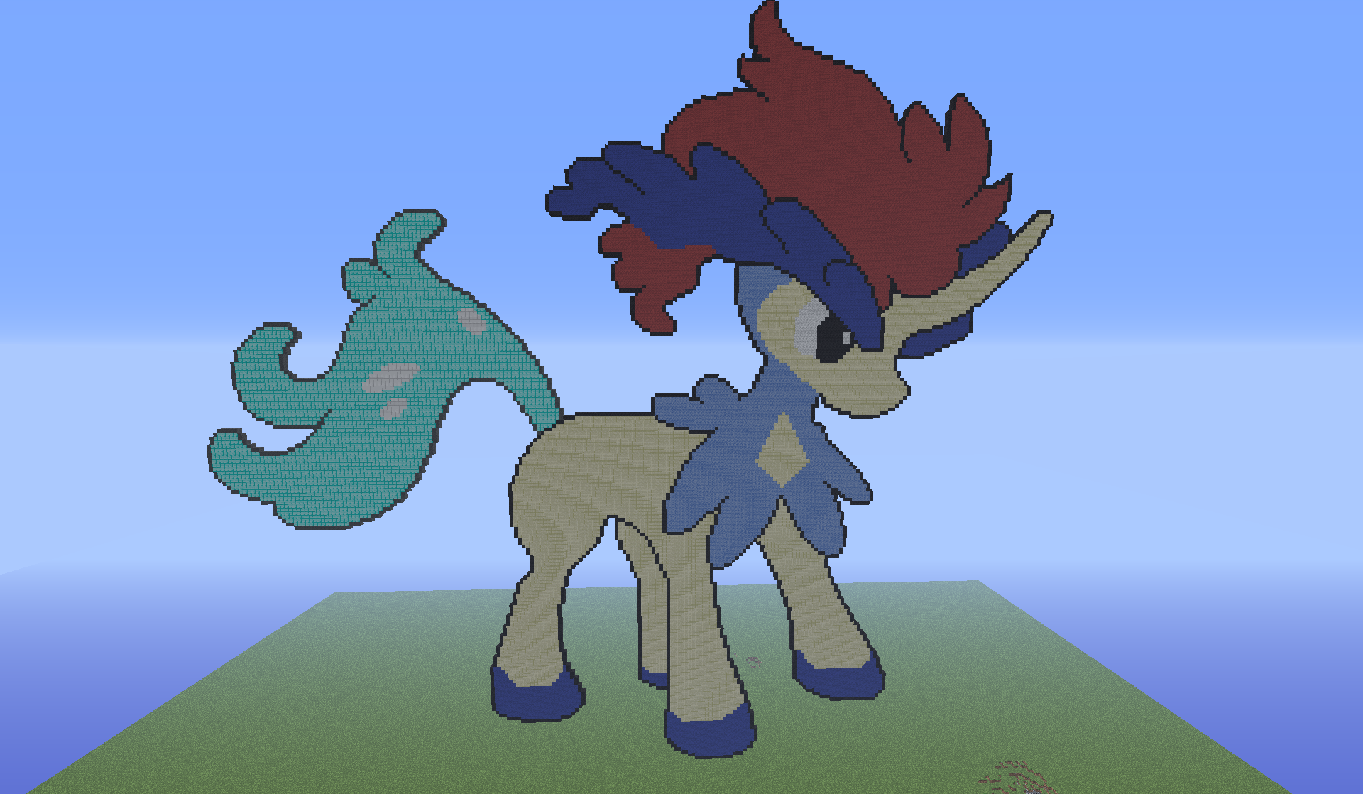 Keldeo Minecraft Pixel Art